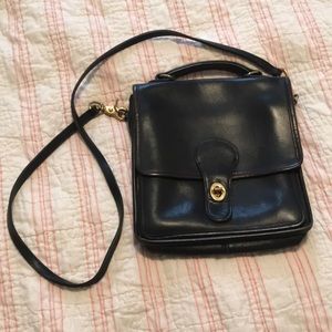 Black leather Coach bag